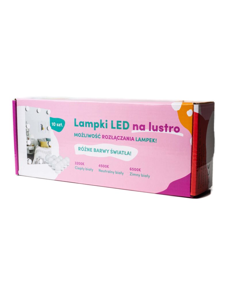 lampki led na lustro