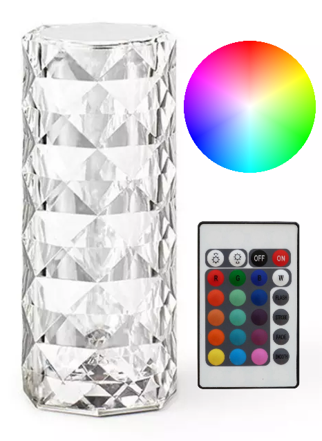 Kryształowa lampa świecąca LED RGB