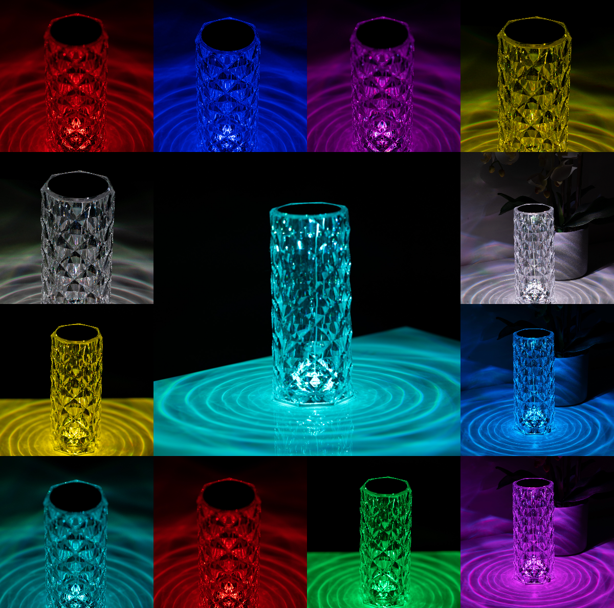 Kryształowa lampa świecąca LED RGB