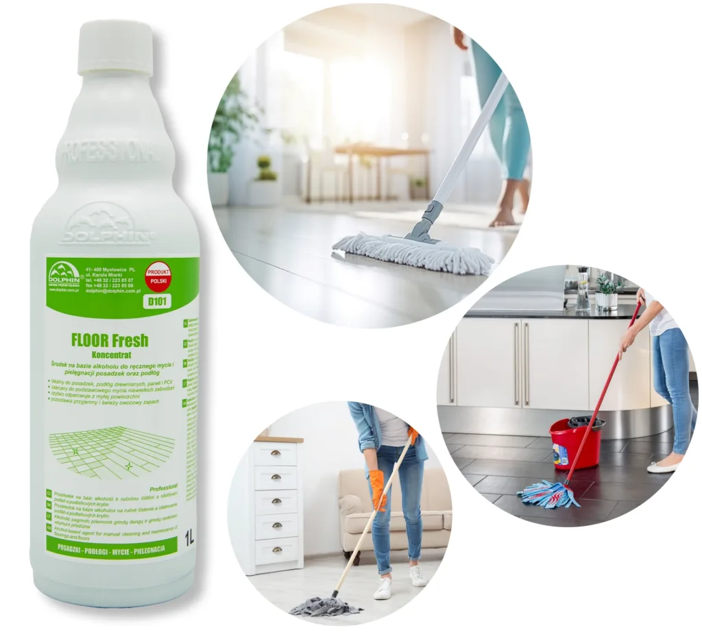 Płyn do podłóg drewnianych pcv ceramicznych dolphin floor fresh 1L