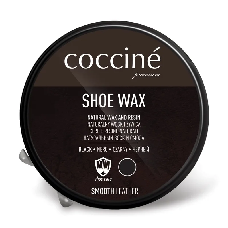 Czarna pasta do obuwia skórzanego coccine shoe wax z naturalną żywicą 40ML
