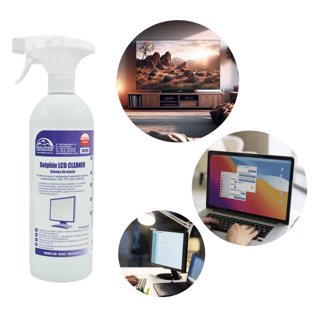 Dolphin LCD cleaner płyn do czyszczenia ekranów LCD LED OLED tft 750ML