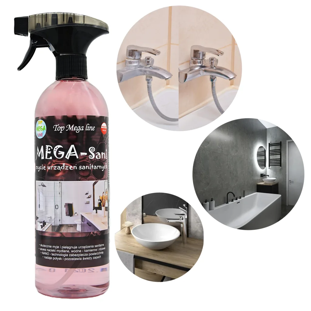 Płyn do usuwania kamienia i rdzy w łazience dolphin mega sani 750ML