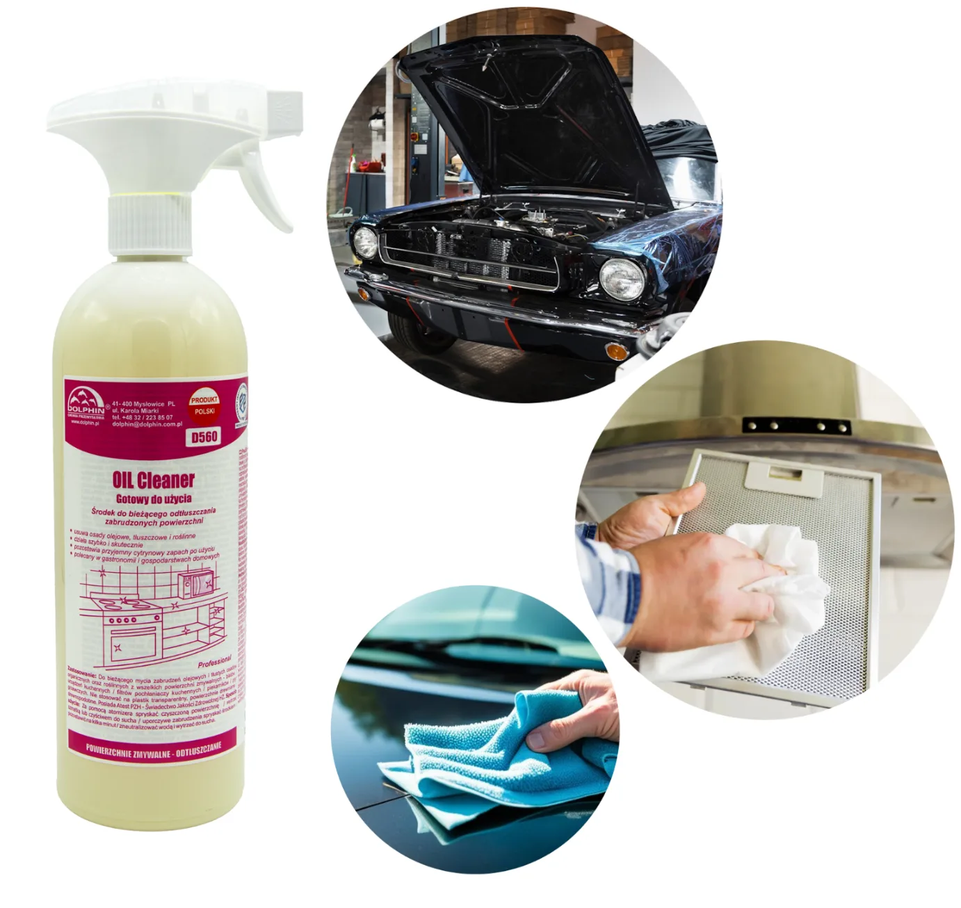 Odtłuszczacz do kuchni i sprzętu gastro dolphin oil cleaner 750ML