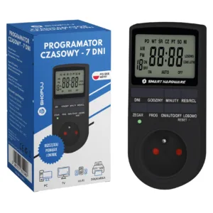 Programator czasowy elektroniczny włącznik wyłącznik timer LCD 7 dni polski