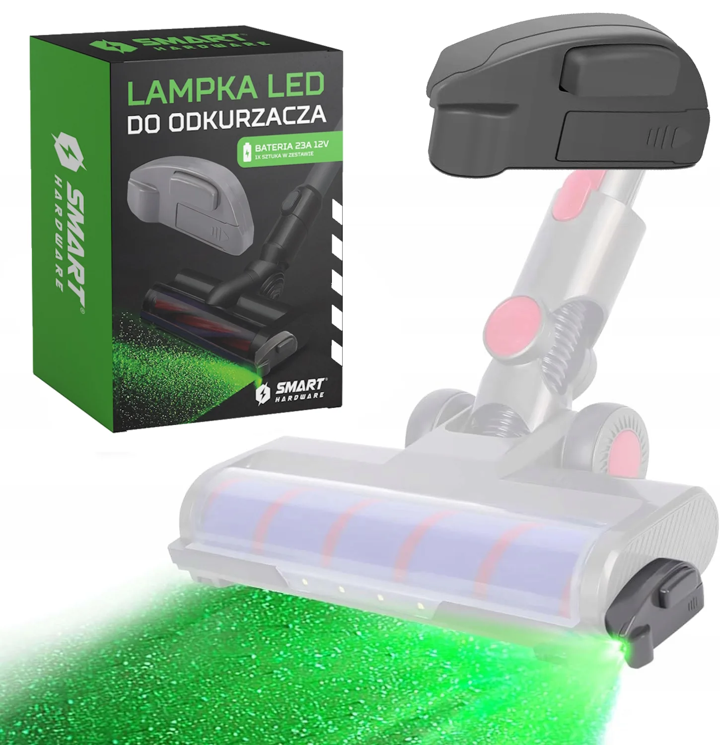 Lampka LED podświetlająca kurz lampa do szczotki odkurzacza samoprzylepna